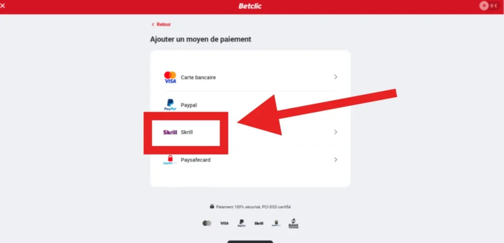 dépôt skrill casino